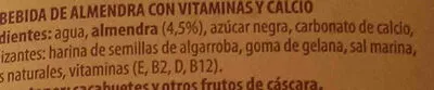 Lista de ingredientes del producto almond ora si  