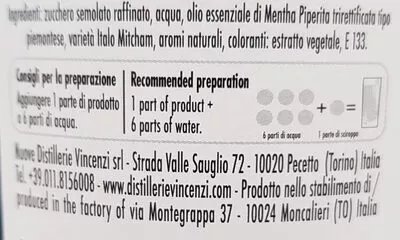 Lista de ingredientes del producto mentha piperita  70 cl