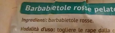 Lista de ingredientes del producto rape rosse pelate ghisetti, i presto pronti 500 g