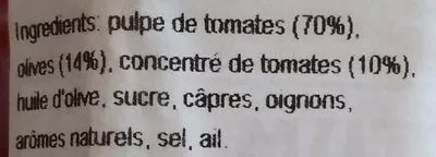 Lista de ingredientes del producto Sugo Pomodoro I Olive Mutti Mutti 280 g e