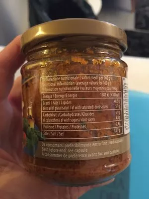 Lista de ingredientes del producto Pesto Rojo a La Siciliana Divella 