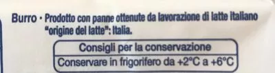 Lista de ingredientes del producto Burro 100% Italiano Auchan 125 g