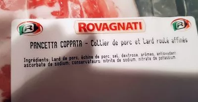 Lista de ingredientes del producto Pancetta coppatta Rovagnati 