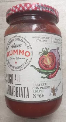 Lista de ingredientes del producto Sauce Arrabbiata Rummo 