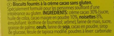 Lista de ingredientes del producto Gluten free cioccolini Schär 53 oz