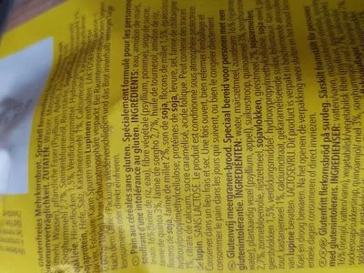 Lista de ingredientes del producto Sandwich Brød Schar 400 g