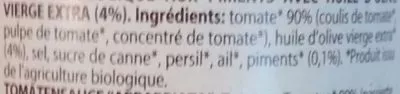 Lista de ingredientes del producto Sauce Tomate Arrabiata alce nero 350 g e