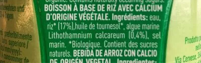 Lista de ingredientes del producto RISO BEVANDA VEGETALE A BASE DI RIDO Alce Nero 500 ml