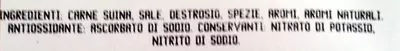 Lista de ingredientes del producto SALAME UNGHERESE PURO SUINO Gruppo Alimentare in Toscana S.p.A. Ruota al Mandò 55 50066 Reggello FI Italy 150 g