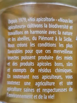 Lista de ingredientes del producto Miel biologique d'acacia du Nord de l'Italie Mielizia 