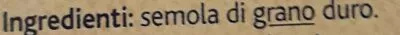 Lista de ingredientes del producto Terre D'italia Mafalde Di Napoli Terra d italia, Terre d italia 500 g
