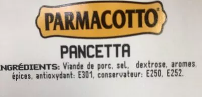 Lista de ingredientes del producto Pancetta Parmacotto 