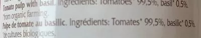 Lista de ingredientes del producto Pomodoro al basilico  