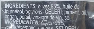 Lista de ingredientes del producto Olives vertes à la paysanne  475 g