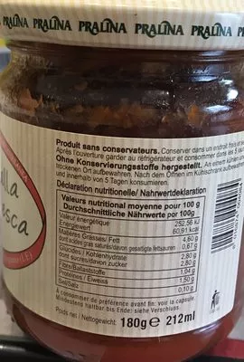 Lista de ingredientes del producto Sauce Puttanesca Pralina 