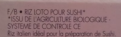 Lista de ingredientes del producto Sushi Rice - Riz pour sushi La finestra sul cielo s p a 500 g