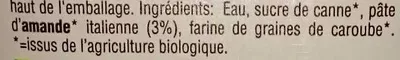 Lista de ingredientes del producto Boisson Amande Délice Végétal bio, Délice Végétal 1 L e