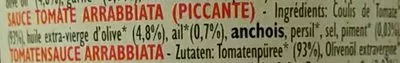 Lista de ingredientes del producto Arrabiata Terre Di Sangiorgio 300 g (290 ml)