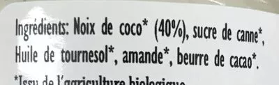 Lista de ingredientes del producto Crème de coco bio Sans marque, Melauro, Bio Petits Producteurs 160 g