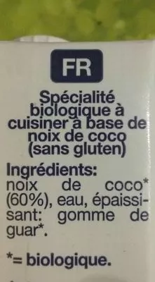 Lista de ingredientes del producto Cuisine coco Isola Bio 200 ml