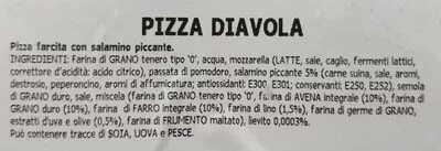 Lista de ingredientes del producto pizza diavola megic pizza 400 g