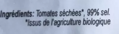 Lista de ingredientes del producto Tomates Séchées Bio Gustiamo 