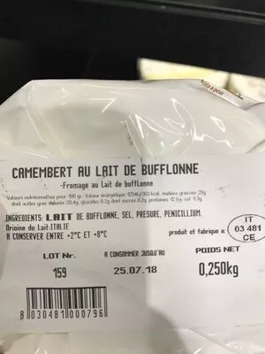 Lista de ingredientes del producto Camenbert di bufala  