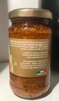 Lista de ingredientes del producto pesto rosso  