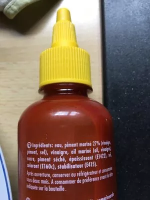 Lista de ingredientes del producto Sauce Sriracha  