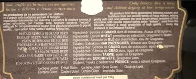 Lista de ingredientes del producto 'e Rigatoni  