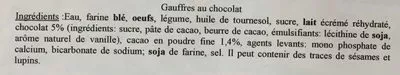 Lista de ingredientes del producto 8 Gaufres au Chocolat Findus 240 g e