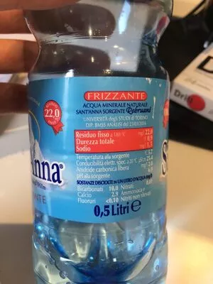 Lista de ingredientes del producto Acqua Sant’Anna Frizzante Sant' Anna, frizzante 0,5 l