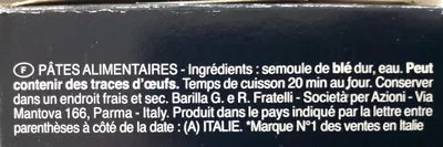 Lista de ingredientes del producto Collezione Lasagne Bolognesi Barilla 500 g