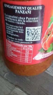 Lista de ingredientes del producto Sauce panzani bolognaise Panzani 