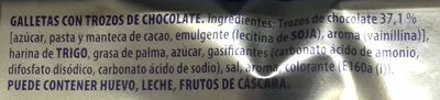 Lista de ingredientes del producto Extra pepitas XL Chips Ahoy! 184 g (8 x 23 g)