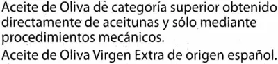 Lista de ingredientes del producto Aceite de oliva virgen extra Carbonell 750 ml