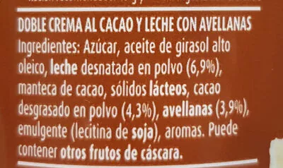 Lista de ingredientes del producto Nocilla formato ahorro Nocilla 750 g