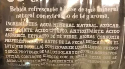 Lista de ingredientes del producto Font Vella Té Font Vella 2 x 250 ml