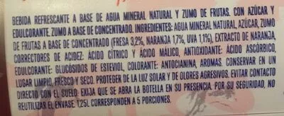 Lista de ingredientes del producto Levité fresa Font Vella 