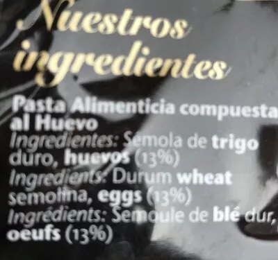 Lista de ingredientes del producto Tagliata Gallo 