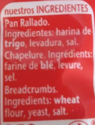 Lista de ingredientes del producto   