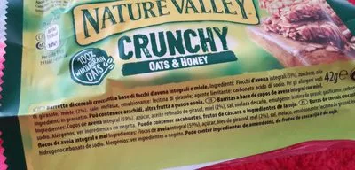 Lista de ingredientes del producto Crunchy Oats & Honey Nature Valley 42 g