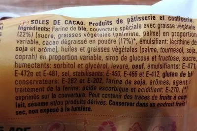 Lista de ingredientes del producto Dolcesoles Cacao 4 Uds Dulcesol 