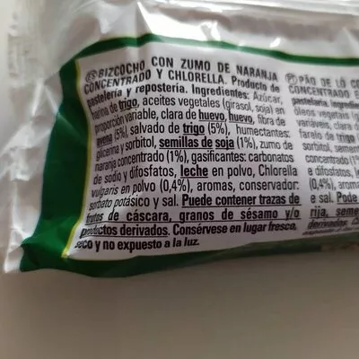 Lista de ingredientes del producto Bocaditos naranja Dulcesol 