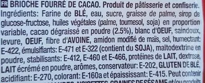 Lista de ingredientes del producto Dulcesol Napolitanas De Cacao 6 Ud Dulcesol 