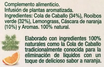 Lista de ingredientes del producto infuDREN Hornimans 