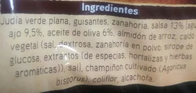 Lista de ingredientes del producto Menestra tradicional Findus 450 g