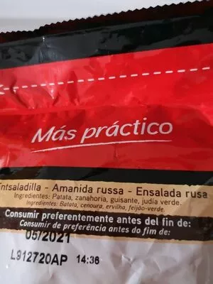 Lista de ingredientes del producto Ensaladilla Findus 1 kg