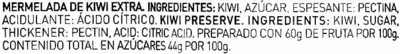 Lista de ingredientes del producto Mermelada de kiwi Helios 340 g, 314 ml