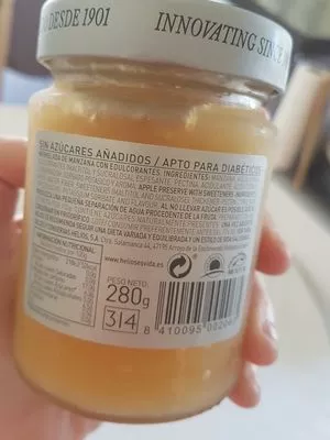 Lista de ingredientes del producto Confiture De Pomme 280g Helios 